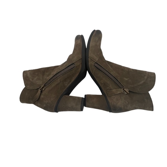 Bueno Brown Leather Block Heel Side Zip Ankle Boots Size 39 Women's - Picture 5 of 10